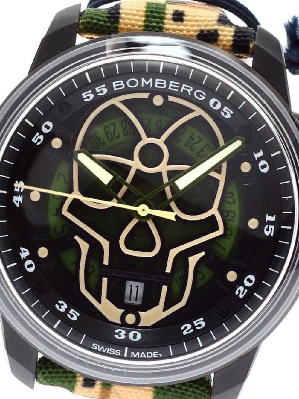 BOMBERG BB-01 Skull CT43APBA.23-4.11 Date Green Dial Automatic Men's _881480